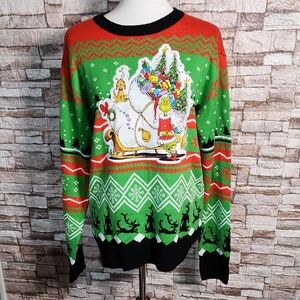 The Grinch Sweater  Festive Green and Red Christmas Sweat
